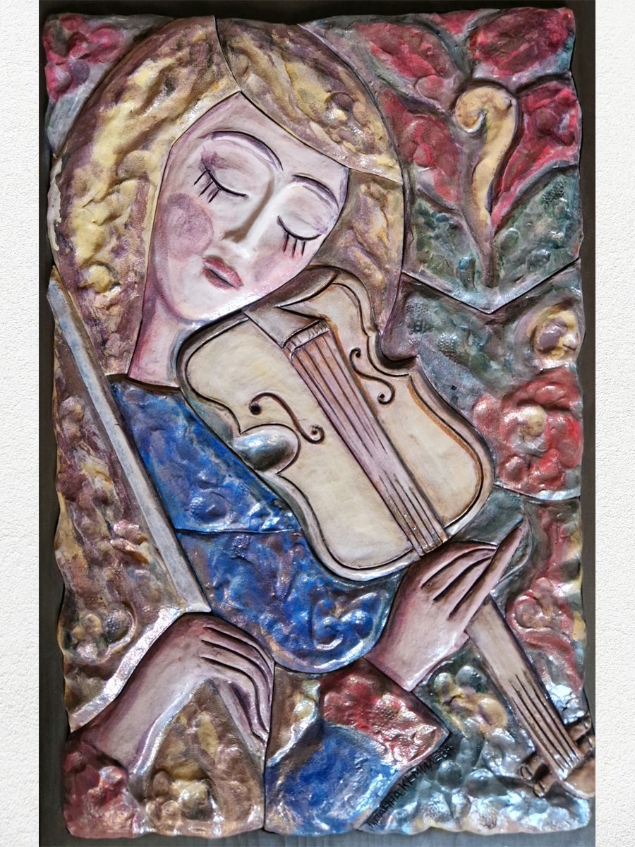 panel “A girl with violin”