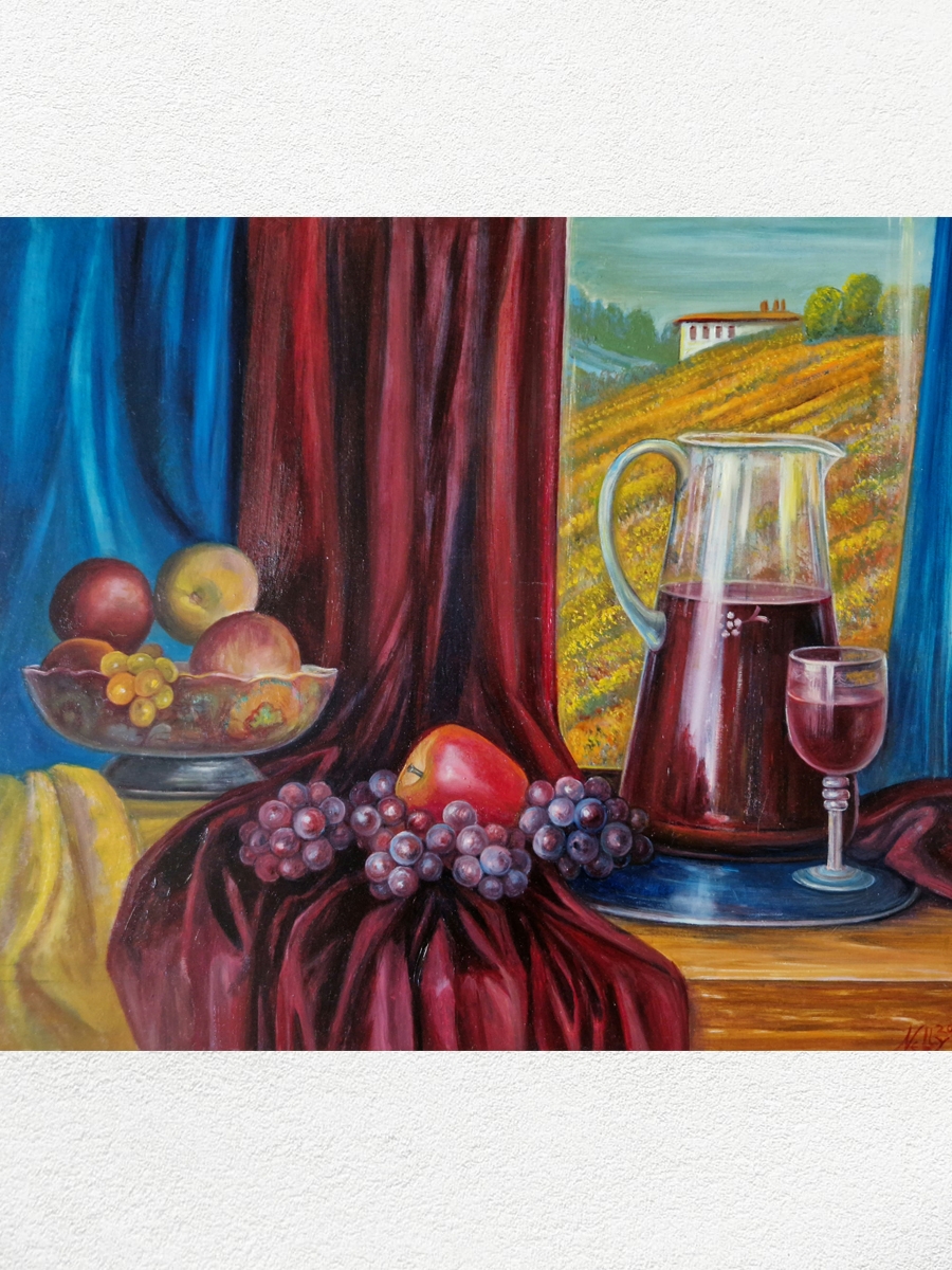 Still life with wine